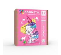 CONNETIX Piastrelle Magnetiche Glitter Pacchetto Unicorno, 56 Pezzi