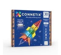 CONNETIX Piastrelle Magnetiche Light Up Rocket Pack, 30 Pezzi