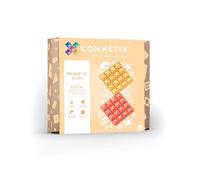 Connetix Pastel Base Plate Construction Game 2 Pieces Giallo,Arancione Bambini