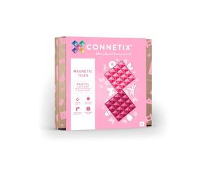 CONNETIX Piastrelle Magnetiche Pastello Pacchetto Piastra di Base Rosa e Bacche, 2 Pezzi