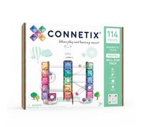 CONNETIX Piastrelle Magnetiche Pastello Pacchetto Pista Palline, 114 Pezzi | Osserva, testa ed esplora il movimento con piastrelle pastello, tubi trasparenti e pezzi d'azione. Dai 3 anni.