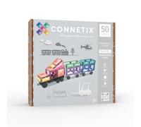 CONNETIX Piastrelle Magnetiche Pastello Pacchetto Trasporto, 50 Pezzi | Esplora movimento e design di veicoli con piastrelle pastello, basi motorizzate e ruote in gomma. Dai 3 anni.