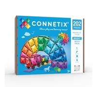 CONNETIX Piastrelle Magnetiche Vivace Pacchetto Mega, 202 Pezzi | Il set di piastrelle magnetiche definitivo per creatività condivisa, costruzioni ambiziose e scoperta STEAM. Dai 3 anni.