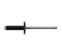 Connetti Rivetti Neri Con Flangia Grande 4,0mm x 10mm 100pz 32890