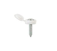 Connect Bianco Targa Aletta Top & Vite 5pc 36884
