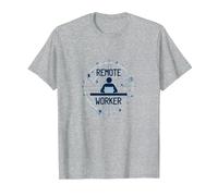 Connettività Digitale per Lavoratori remoti Maglietta, Uomo, Grigio Melange, 6XL