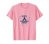 Connettività Digitale per Lavoratori remoti Maglietta, Uomo, Rosa, XL