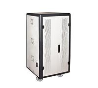 Connetto - armadio alloggiamento 45 tablet con ruote multiprese incluse ventole di raffreddamento porta in acciaio traforata colore grigio nero