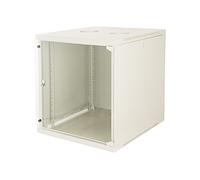 Connetto Armadio Rack 19" 12 Unita' da Muro (A) 620X (L) 540 X PROFONDITA' 600 MM. Colore Grigio Chiaro Porta Vetro