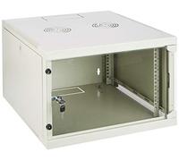 Connetto Armadio Rack 19" 6 Unita' da Muro (A) 350X (L) 540 X PROFONDITA' 600 MM. Colore Grigio Porta Vetro