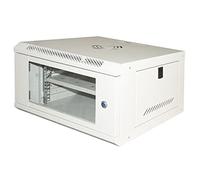 Connetto CO1906UL armadio rack 19" serie light con porta vetro temperato e chiusura a chiave colore grigio dimensioni 53x40x30 cm ripiano incluso capacità 6U per installazione a muro 1 unità