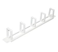 Connetto COORG1UGP - Listello guidacavi forato per armadi 19" (1 unita') grigio chiaro con 5 ganci