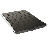Connetto LKRIP370EN ripiano estraibile per armadio rack universale con binari telescopici in metallo verniciato nero RAL9005 dimensioni 48,5x36,5x4 cm capacità di carico 30 kg 1 unità