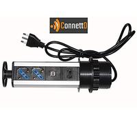 Connetto MULTIPRESA da Tavolo A Scomparsa con 2 Prese 16A Femmina ITA/SCHUKO, 1 RJ45, 1 RJ11, 2 USB