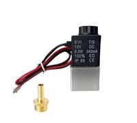 Connettore 4mm Elettrovalvola in ottone normalmente aperta 1/8" 12V 24V 110V 220V Valvole pneumatiche a 2 vie for acqua a due vie(DC 24V,6mm)