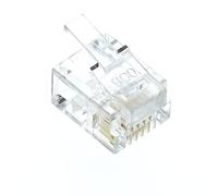 Connettore, 6P4C, RJ11, Spina Modulare Telefonica - Connettore Per Cavo Telefonico, Compatibile Con Fili Pieni E A Trefoli, Adattatore Jack Per Cavo Piatto Con Terminale A Crimpare - Confezione Da 10