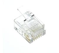 Connettore, 6P6C, RJ12, Spina Modulare Telefonica - Connettore Per Cavo Telefonico, Compatibile Con Fili Solidi E A Trefoli, Adattatore Jack Per Cavo Piatto Con Terminale A Crimpare - Confezione Da 10