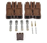 Connettore a 2 poli 75 A 600 V per carrelli elevatori e batteria al litio | Morsetti in rame rivestito in argento, UL94V-0, ignifugo, alloggiamento robusto in PC, compatibile con SBS75X