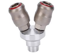 Connettore a 2 vie pneumatico accoppiamento veloce in acciaio carbone g1/2 filo cromata progettazione auto di bloccaggio per gli strumenti pneumatici e cacciaviti pneumatici
