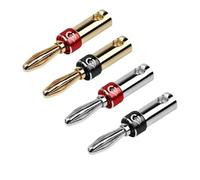 Connettore a banana Connettore jack audio Connettori a banana for terminale for altoparlante con bloccaggio a doppia vite da 4 mm(50pcs,Mix Color Rhodium)