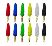 Connettore a banana da 4 mm Connettore in rame puro placcato oro Cavo for altoparlante video musicale Pin filo Connettori a banana rosso nero giallo(Green)