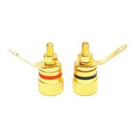 Connettore a banana da 4 mm placcato in oro Connettore a banana da 4 mm femmina Jack Binding Post Terminale jack for amplificatore di potenza for altoparlante audio tromba(2Pcs Red)