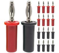 Connettore a banana for cavo altoparlante a forma di lanterna con spina a banana da 4 mm placcato in nichel da 20/80 pezzi(10 Red 10 Black)