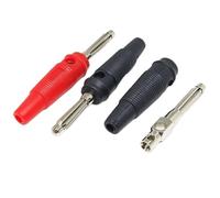 Connettore a banana impilabile laterale senza saldatura da 10 pezzi rosso e nero da 4 mm in rame(Red 10Pcs)