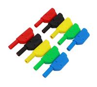 Connettore a banana impilabile maschio isolato da 10 pezzi da 4 mm(Black)