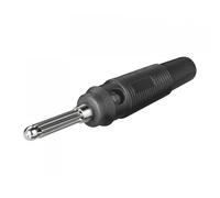 Connettore a banana maschio Goobay da 4 mm Nero