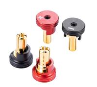 Connettore a banana proiettile in ottone da 1 paio da 4,0 mm/5,0 mm con dissipatore di calore in metallo(4.0mm)