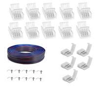 Connettore a barra di luce LED Set 4pin 8mm raccordo a cavo impermeabile 4pinRGB colore luce con estensione del cavo 22AWG per 12/24v 50503528 RGBWW LED. (4pin8mm)