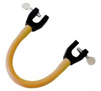 Connettore a clip per snowboard con supporto per corda elastica, strumento leggero e portatile per migliorare la stabilità e il controllo per l'allenamento degli sci (terra gialla)