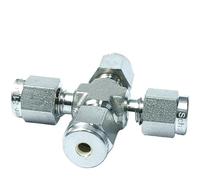 Connettore a croce for unione di compressione a 4 vie in acciaio inossidabile SUS316L for tubi da 1/16", 1/8", 1/4", 3/8", 1 pz(1/8inch)