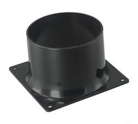 Connettore a flangia, connettore a flangia a parete in ABS per condotto dell'aria, giunto a flangia inferiore quadrato del ventilatore dell'aria fresca per tubi da 75 mm, 100 mm, 120 mm (100 mm)
