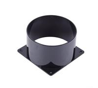 Connettore a flangia, connettore a flangia a parete in ABS per condotto dell'aria, giunto a flangia inferiore quadrato del ventilatore dell'aria fresca per tubi da 75 mm, 100 mm, 120 mm (120 mm)