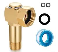Connettore a gomito girevole in ottone da 3/4 GHT a 1/2 NPT per kit di riparazione avvolgitubo da giardino (1 pz)