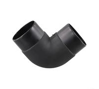 Connettore a L a gomito per tubo da 60 mm, per riscaldatore diesel Webasto, in plastica nera, compatibile con riscaldatori da parcheggio