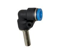 Connettore a L, nipplo 6 mm » serie blu « mini, per tubo esterno Ø 6 mm, pressione di lavoro max. 10 bar, plastica/MS vern.