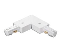 Connettore a L per binario elettrificato monofase 3 fili (F) (N) + (T) bianco Aigostar