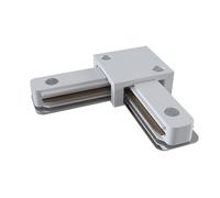 Connettore a L per Sistema Illuminazione a Binario Monofase Bianco