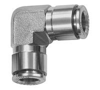 Connettore a L, per tubo esterno Ø 16 mm, pressione di lavoro max. 20 bar, acciaio inox 1.4404