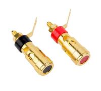 Connettore a molla autobloccante a molla a spinta placcato in oro Terminale for presa for altoparlante Connettore for amplificatore di potenza L = 33,8 mm/40 mm(33.8mm Small,5Pair)