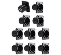 Connettore A Pannello Montato Dritto Con Spina Maschio XLR, 10 Pezzi