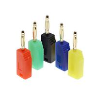 Connettore a saldare for filo con spina a banana impilabile for tubo retrattile maschio da 100 pezzi 2 mm(Yellow)