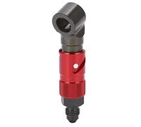 Connettore a Sgancio Rapido per Tubo Freno, Raccordo per Tubo Freno in Lega di Alluminio, Adattatore Universale Curvo per Tubo Freno Utilizzare con Tubi Freno, Carburante e Fluidi (Rosso)
