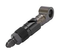 Connettore a Sgancio Rapido per Tubo Freno, Raccordo per Tubo Freno in Lega di Alluminio, Adattatore Universale Curvo per Tubo Freno Utilizzare con Tubi Freno, Carburante e Fluidi (Nero)