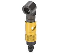 Connettore a Sgancio Rapido per Tubo Freno, Raccordo per Tubo Freno in Lega di Alluminio, Adattatore Universale Curvo per Tubo Freno Utilizzare con Tubi Freno, Carburante e Fluidi (Giallo)