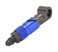 Connettore a Sgancio Rapido per Tubo Freno, Raccordo per Tubo Freno in Lega di Alluminio, Adattatore Universale Curvo per Tubo Freno Utilizzare con Tubi Freno, Carburante e Fluidi (Blu)