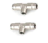 Connettore a slittatura interfaccia da 3/8 "da 3/8" a alta pressione Connettore a golvetta a gomito per gli ugelli di nebbia del sedile del sistema di nezzle (c 1/8 inner wire + 2 interfaces 10 pezzi